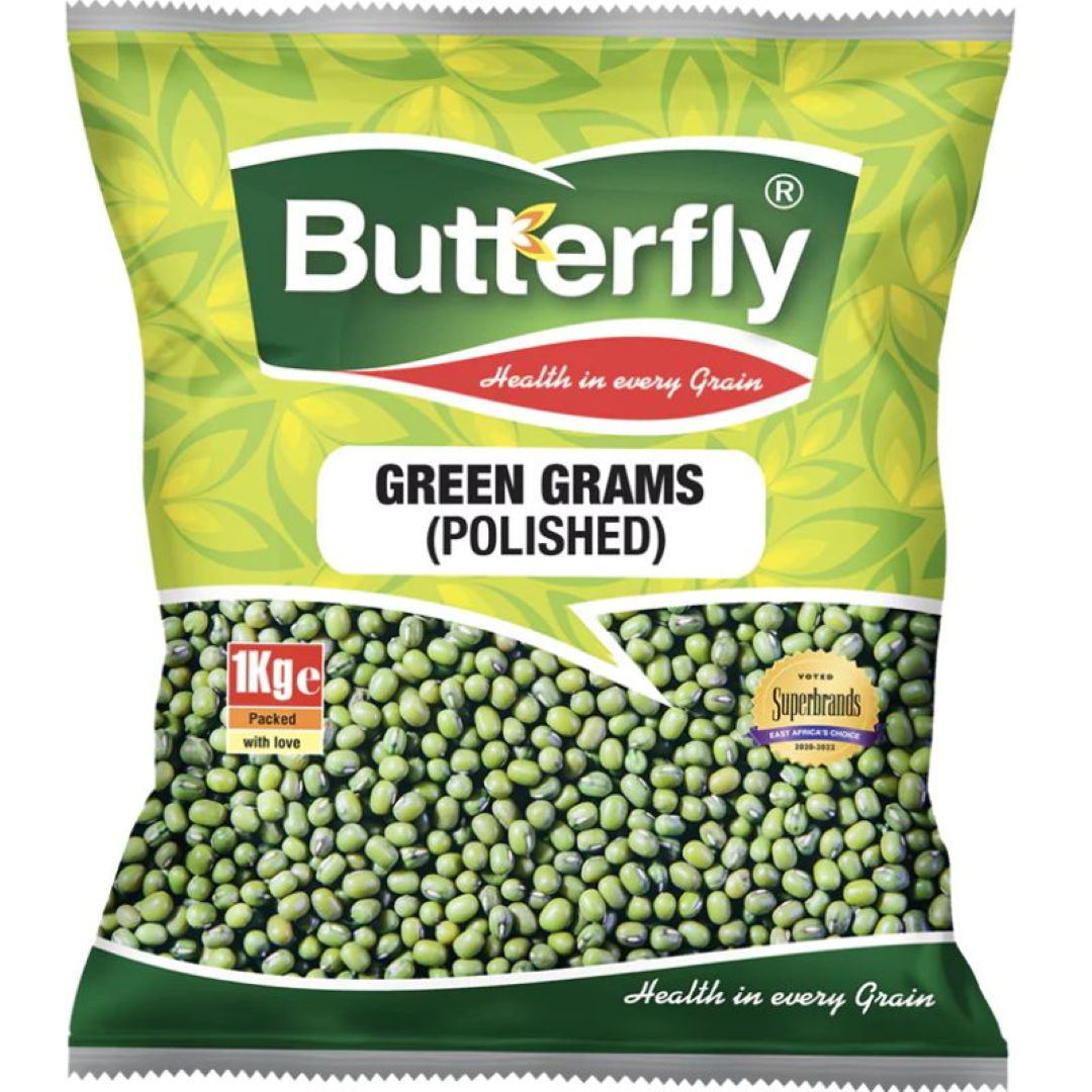 BUTTERFLY GREEN GRAM POLISHED 1KG OFFER PACK
